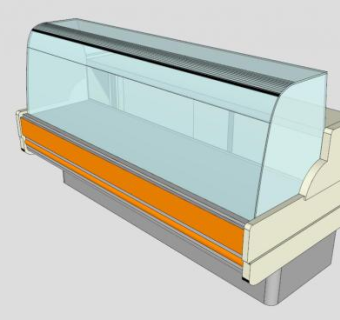 冻品冷藏陈列柜SU模型下载_sketchup草图大师SKP模型