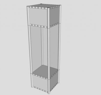 现代白色玻璃展示SU模型下载_sketchup草图大师SKP模型