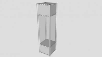 现代白色玻璃展示SU模型下载_sketchup草图大师SKP模型