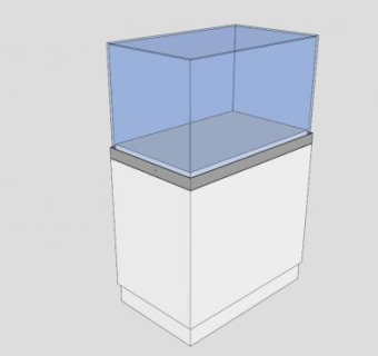 现代玻璃橱窗SU模型下载_sketchup草图大师SKP模型