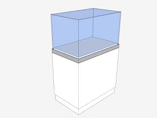 现代玻璃橱窗SU模型下载_sketchup草图大师SKP模型