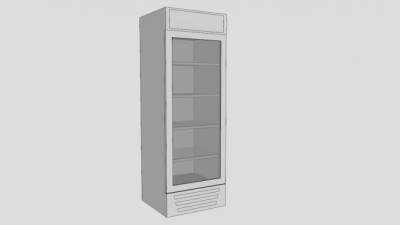 立式陈列柜冷冻柜SU模型下载_sketchup草图大师SKP模型