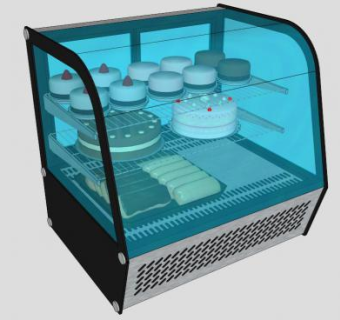 玻璃冷却展示柜子SU模型下载_sketchup草图大师SKP模型
