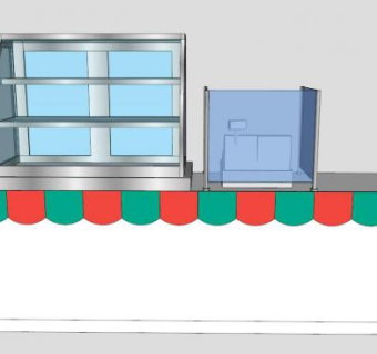 零食展示柜SU模型下载_sketchup草图大师SKP模型