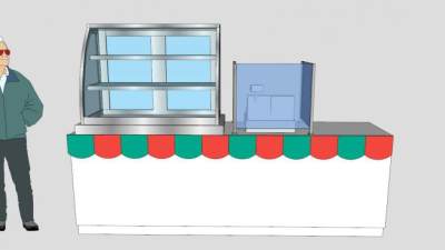 零食展示柜SU模型下载_sketchup草图大师SKP模型