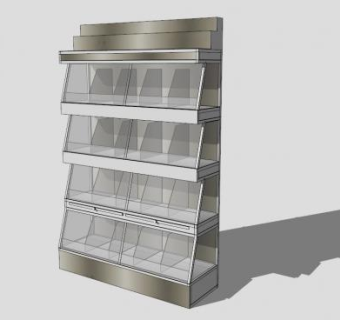 展示坚果瓶子架SU模型下载_sketchup草图大师SKP模型