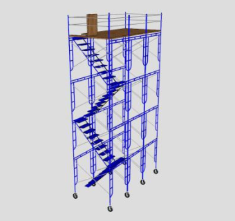 钢管脚手架SU模型打包_su模型下载 草图大师模型_SKP模型