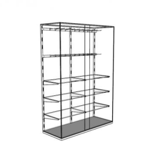现代大玻璃橱窗SU模型下载_sketchup草图大师SKP模型