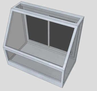现代玻璃透明橱窗SU模型下载_sketchup草图大师SKP模型