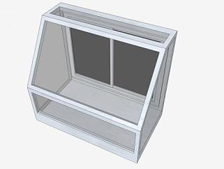 现代玻璃透明橱窗SU模型下载_sketchup草图大师SKP模型