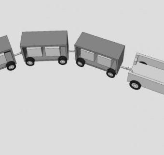 小型集装箱汽车SU模型下载_sketchup草图大师SKP模型