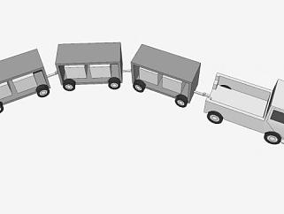 小型集装箱汽车SU模型下载_sketchup草图大师SKP模型