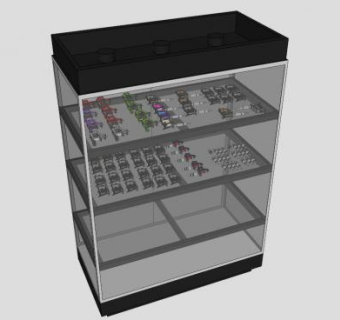 纹身设备展示架SU模型下载_sketchup草图大师SKP模型