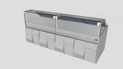 玻璃橱窗双层展柜SU模型下载_sketchup草图大师SKP模型