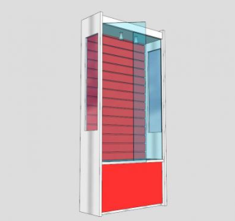 小电子产品展示柜子SU模型下载_sketchup草图大师SKP模型