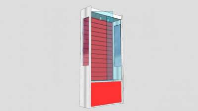 小电子产品展示柜子SU模型下载_sketchup草图大师SKP模型