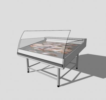 海鲜玻璃展柜SU模型下载_sketchup草图大师SKP模型