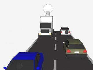 道路和车辆SU模型下载_sketchup草图大师SKP模型