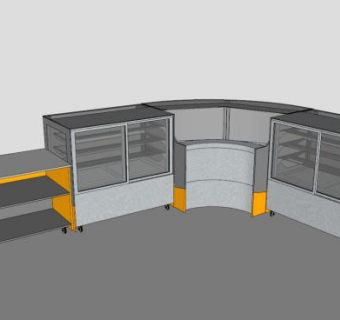 重晶石玻璃展柜SU模型下载_sketchup草图大师SKP模型