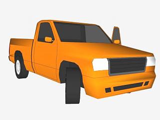 <em>橙色</em>微型卡车SU模型下载_sketchup草图大师SKP模型