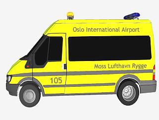 奥斯陆国际机场运输车SU模型下载_sketchup草图大师SKP模型