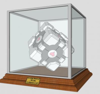 立方体纪念展柜SU模型下载_sketchup草图大师SKP模型