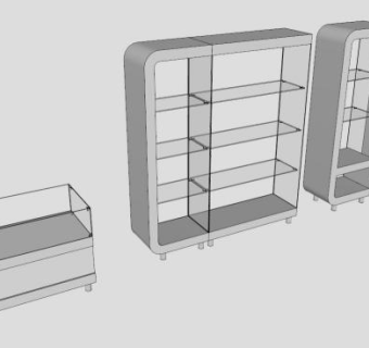 车间设备商店展柜SU模型下载_sketchup草图大师SKP模型