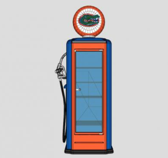 佛罗里达鳄鱼陈列柜SU模型下载_sketchup草图大师SKP模型