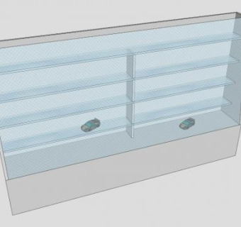 玻璃橱窗隔板展柜SU模型下载_sketchup草图大师SKP模型
