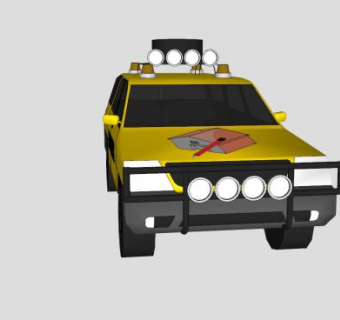 救援越野车车辆SU模型下载_sketchup草图大师SKP模型