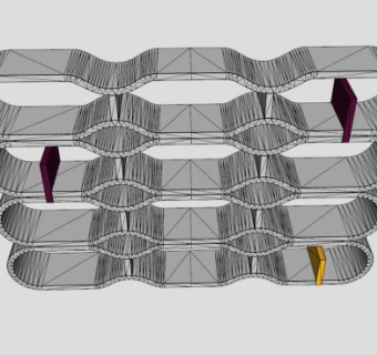 创意倚墙式书架SU模型下载_sketchup草图大师SKP模型