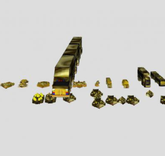 镀金交通工具SU模型下载_sketchup草图大师SKP模型