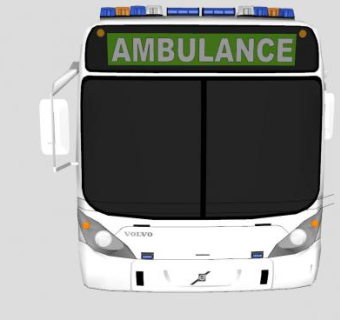 救护车巴士车辆SU模型下载_sketchup草图大师SKP模型