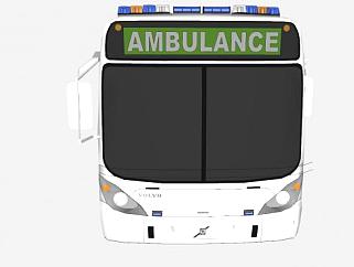 救护车巴士车辆SU模型下载_sketchup草图大师SKP模型