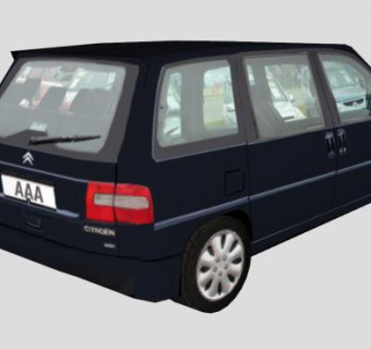 雪铁龙1994汽车车辆SU模型下载_sketchup草图大师SKP模型