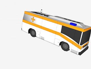 救护车<em>运输</em>巴士SU模型下载_sketchup草图大师SKP模型