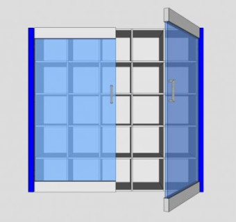 现代玻璃书柜SU模型下载_sketchup草图大师SKP模型