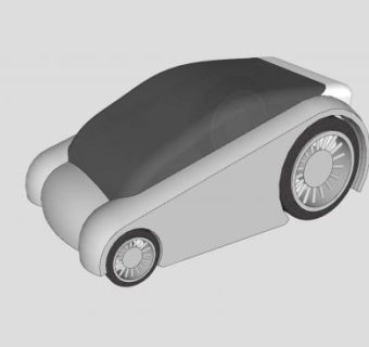 未来节能汽车SU模型下载_sketchup草图大师SKP模型