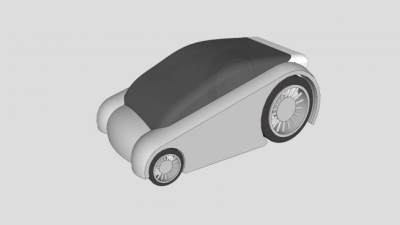 未来节能汽车SU模型下载_sketchup草图大师SKP模型