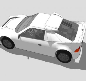 福特RS200跑车SU模型下载_sketchup草图大师SKP模型