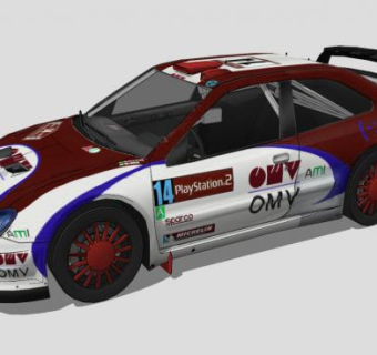 雪铁龙WRC赛车SU模型下载_sketchup草图大师SKP模型