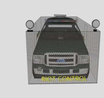 绿色防暴车辆SU模型下载_sketchup草图大师SKP模型