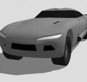 科幻毒蛇复仇者跑车SU模型下载_sketchup草图大师SKP模型