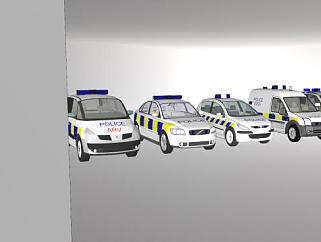 英国警车<em>车辆</em>系列SU模型下载_sketchup草图大师SKP模型