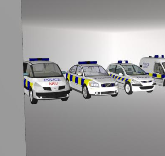 英国警车车辆系列SU模型下载_sketchup草图大师SKP模型