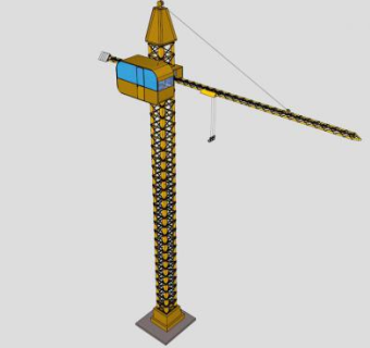 工地起重机的SU模型_su模型下载 草图大师模型_SKP模型