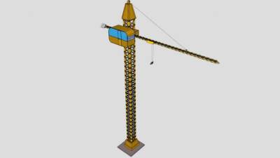 工地起重机的SU模型_su模型下载 草图大师模型_SKP模型