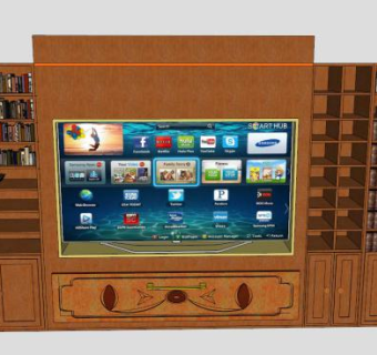 简易书柜书架SU模型下载_sketchup草图大师SKP模型