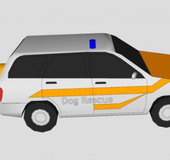救援犬车车辆SU模型下载_sketchup草图大师SKP模型