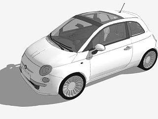 白色斯柯达奥克塔维亚WRC跑车SU模型下载_sketchup草图大师SKP模型